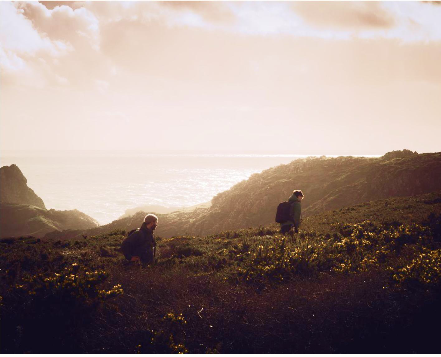 Hiker on a coastal trail