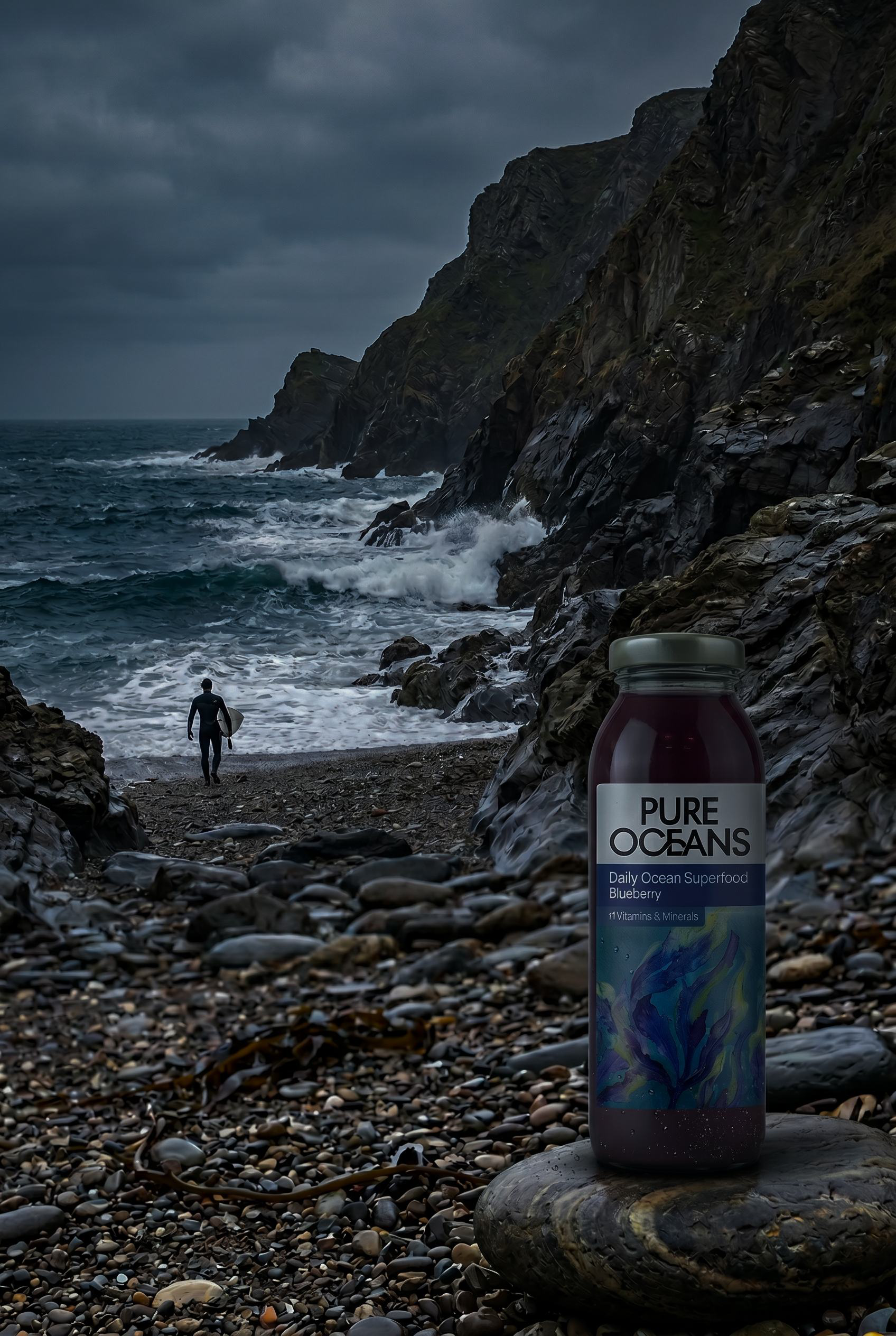 Figure at the water's edge